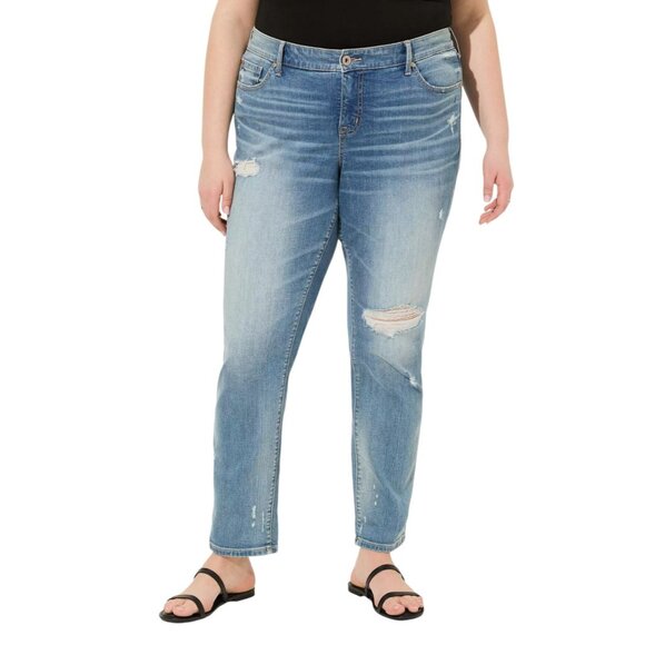 Torrid Womens Boyfriend Straight Vintage Stretch Denim Mid-Rise Jean 18R - Picture 10 of 15